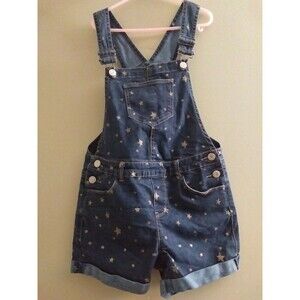 SO Denim Shorts Overalls with Gold Star Details Size 10
